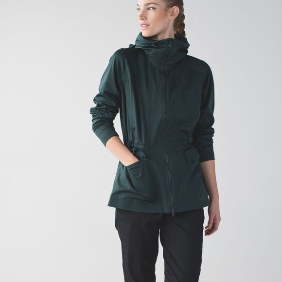 Lululemon Women's Dark Green Go City Fiber Utility Anorak Jacket Size 4